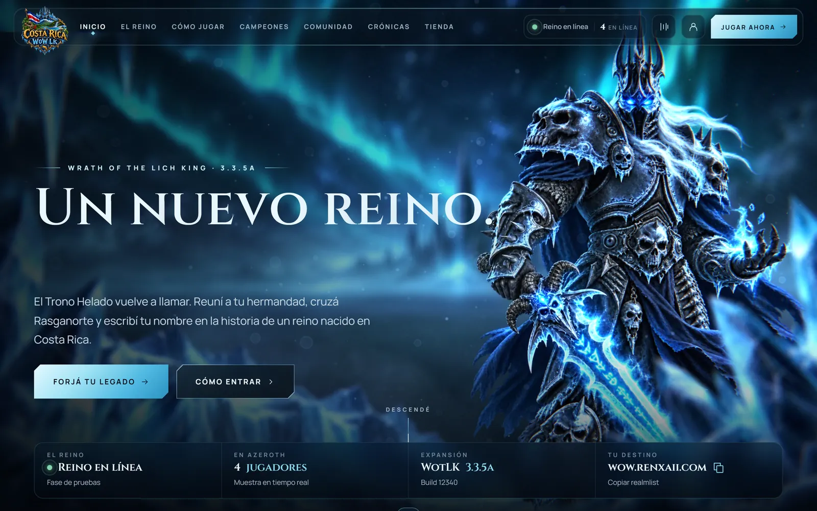 Legado Tico — Game server platform · fan project