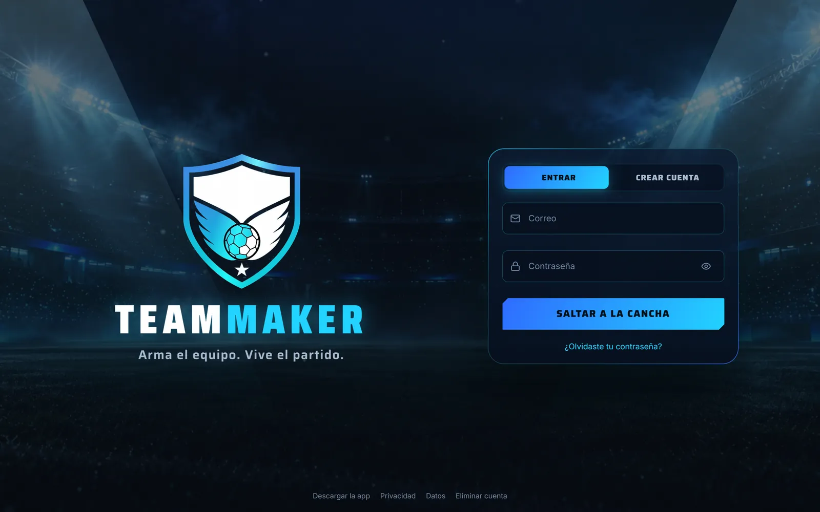 TeamMaker — Pickup football, played like a console game